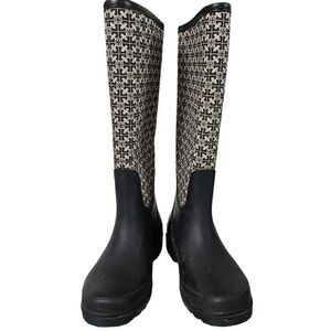Tory Burch monogram rain boots